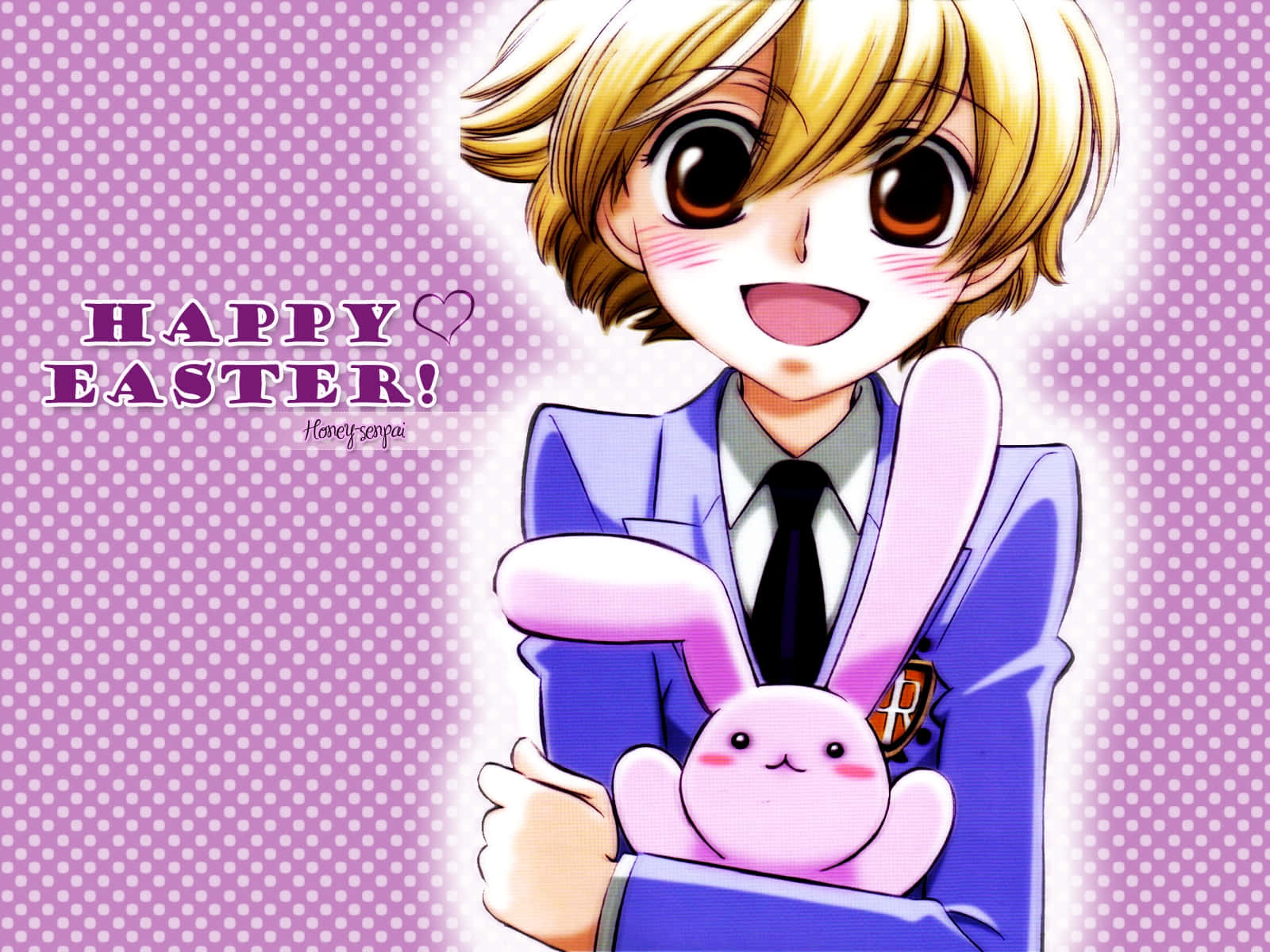 Mitsukuni Haninozuka, Aka Honey-senpai, Strikes A Pose From Ouran High School Host Club Wallpaper