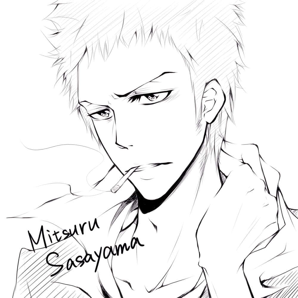 Mitsuru Sasayama Sketch Wallpaper