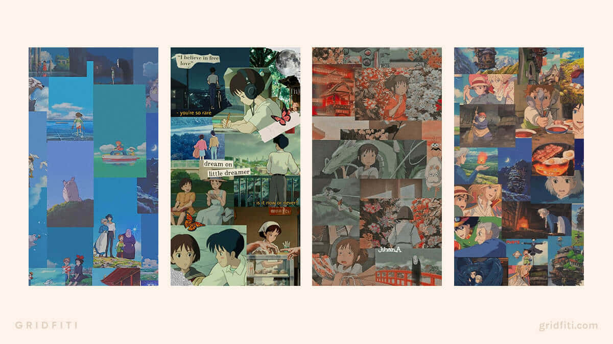 Mix Your Favorite Anime Characters – The Anime Collage Aesthetic Wallpaper