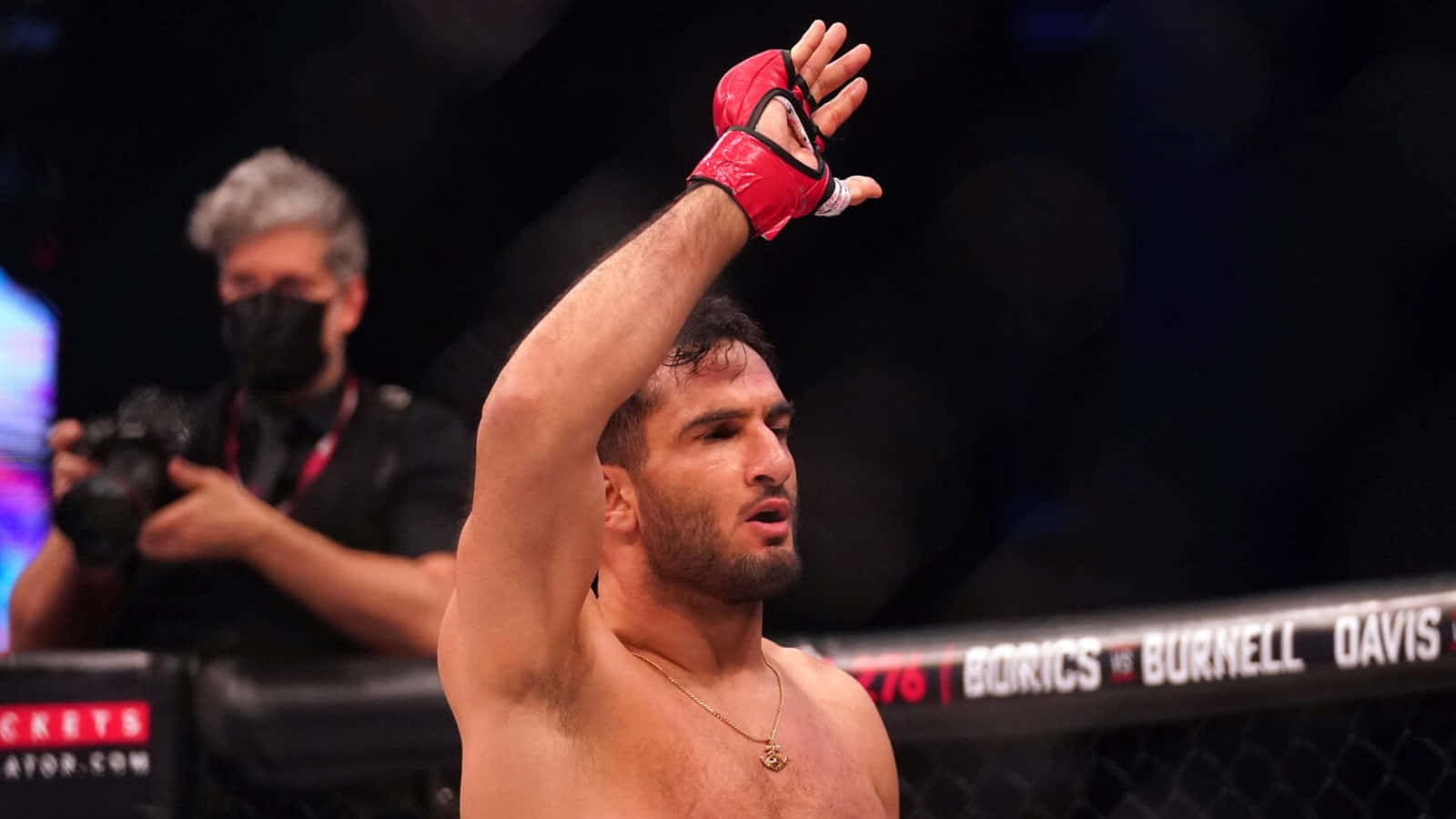 Mixed Martial Artist Gegard Mousasi Waving Wallpaper