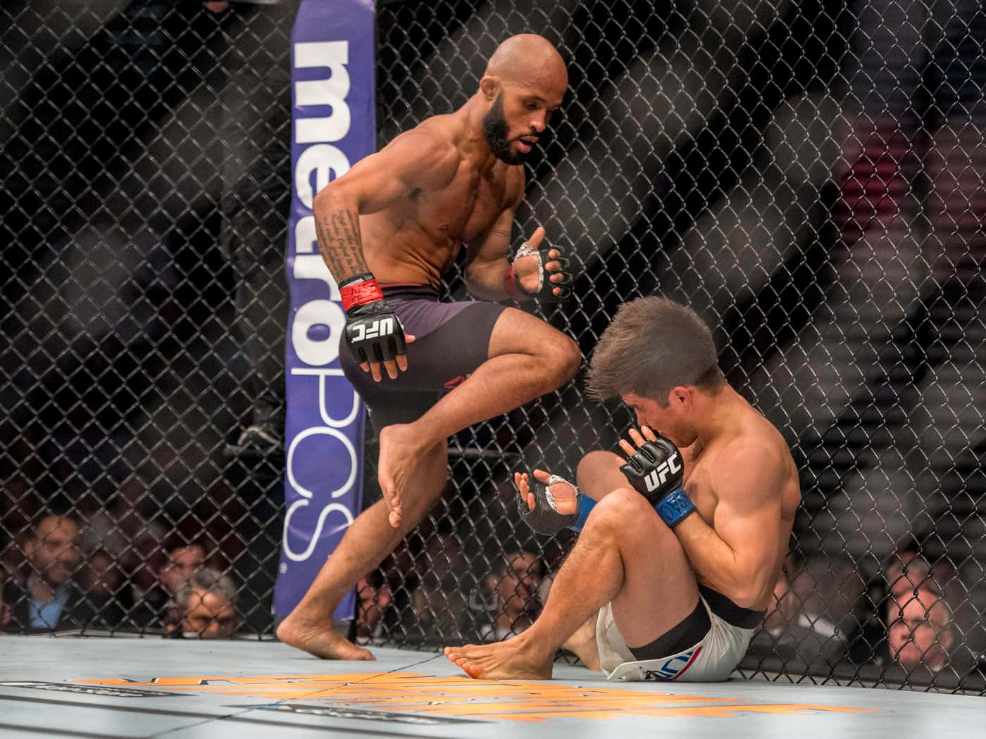 Mma Demetrious Johnson Against Henry Cejudo Wallpaper