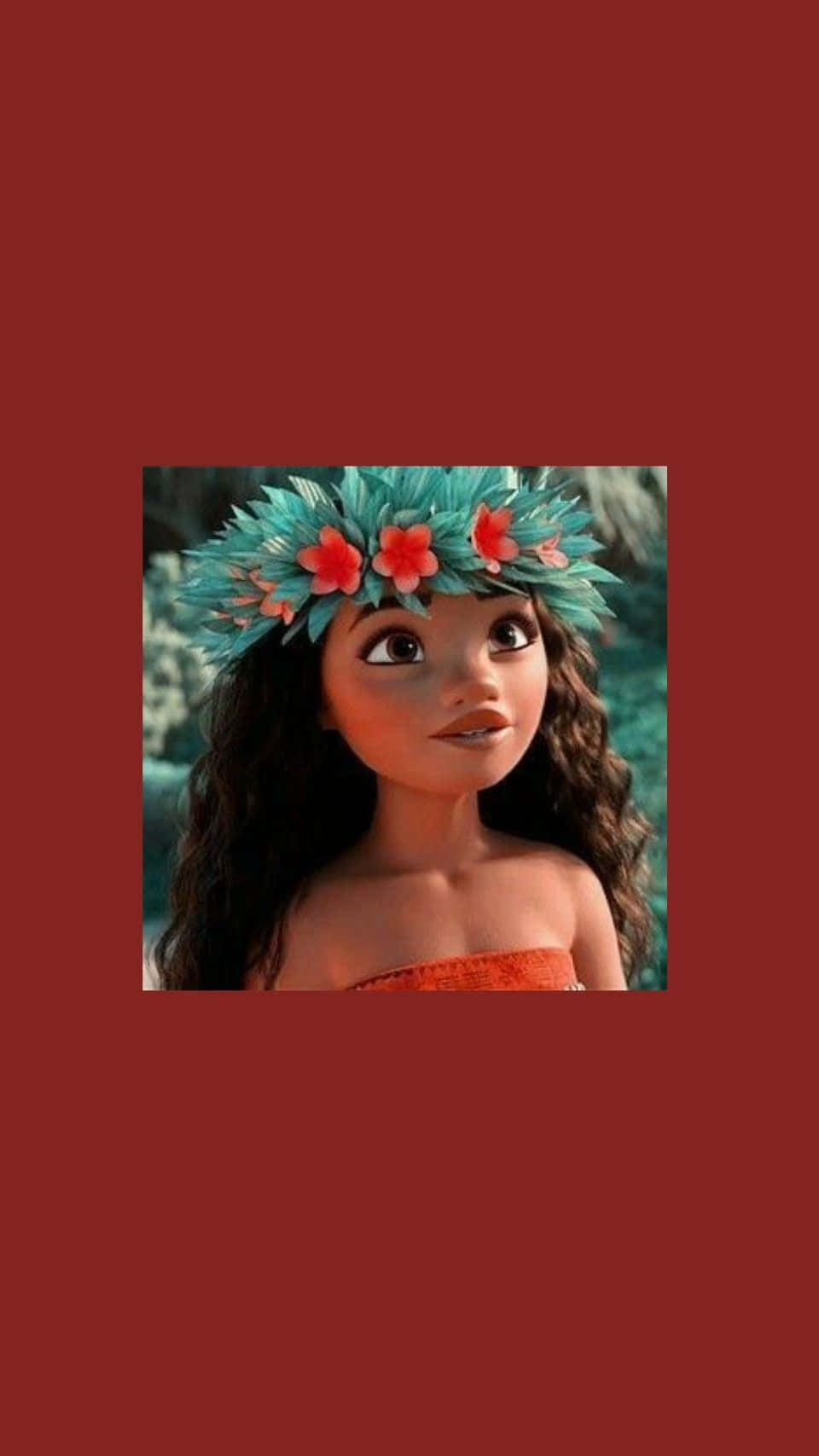 Moana Floral Crown Portrait Wallpaper