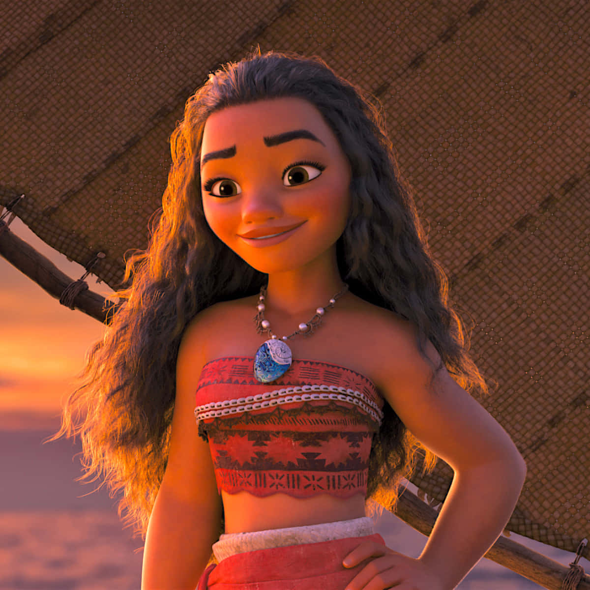 Moana Sunset Smile Wallpaper