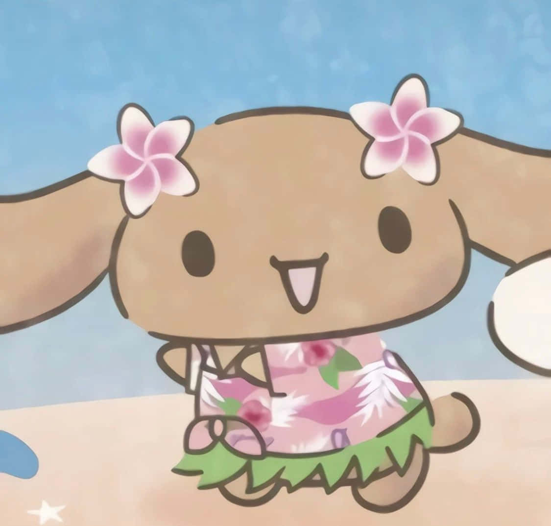 Mocha Sanrio Character Beach Theme Wallpaper