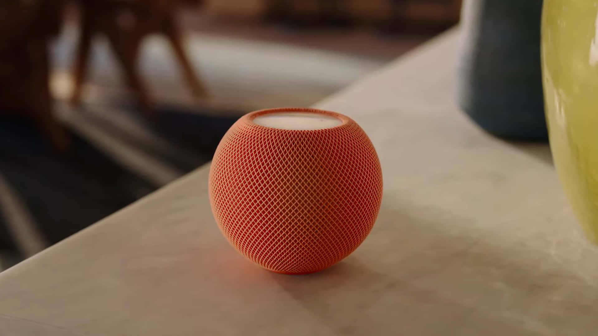 Modern Apple Homepod On Table Wallpaper