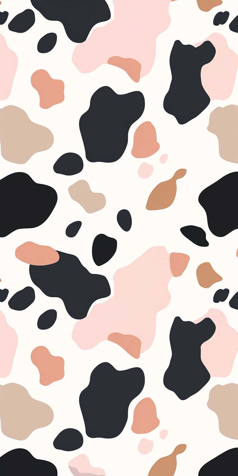 Modern Cow Print Pattern Wallpaper