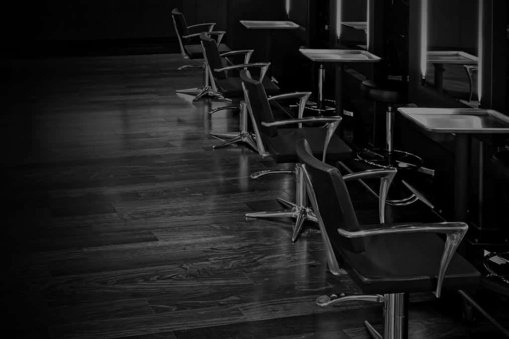 Modern_ Hair_ Salon_ Interior_ Black_and_ White Wallpaper