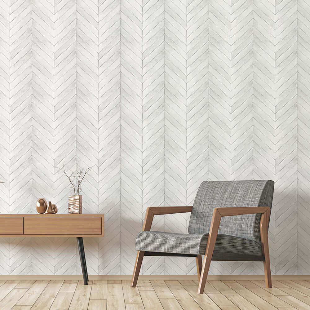 Modern Herringbone Wall Interior Wallpaper