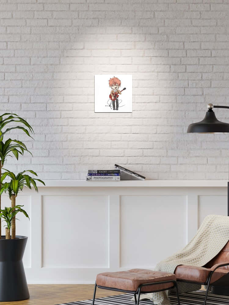 Modern Living Room Anime Artwork Wallpaper