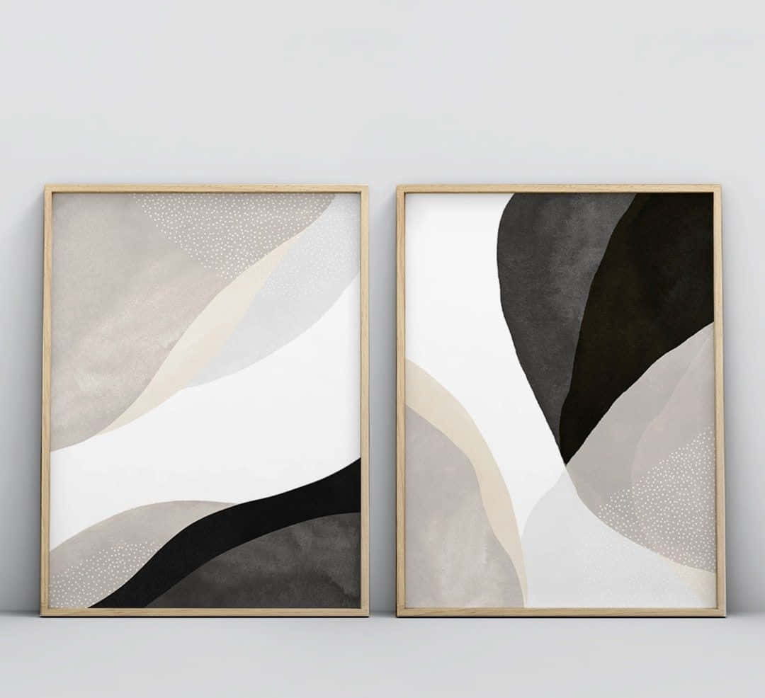 Modern Minimalist Art On Geometric Shapes Background Wallpaper