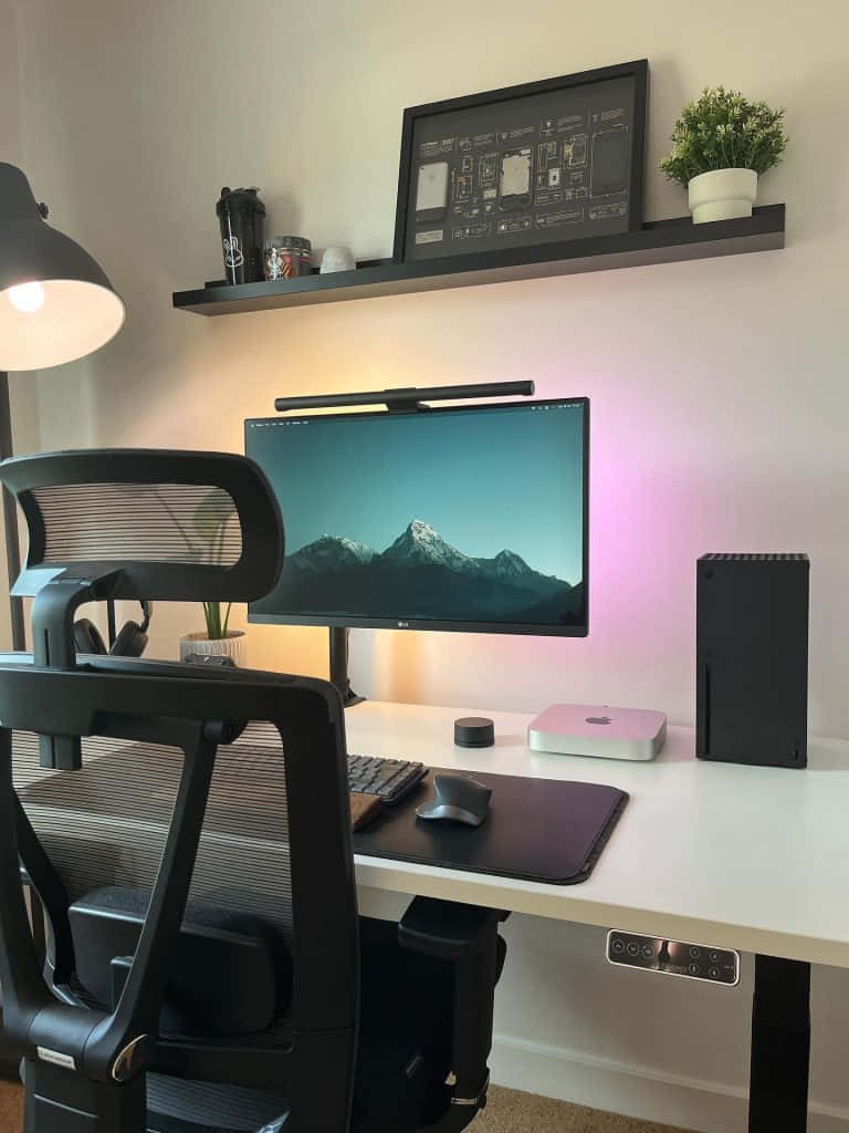 Modern Minimalist Home Office Setup.jpg Wallpaper