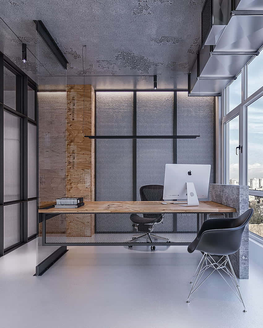 Modern Minimalist Office Design Wallpaper