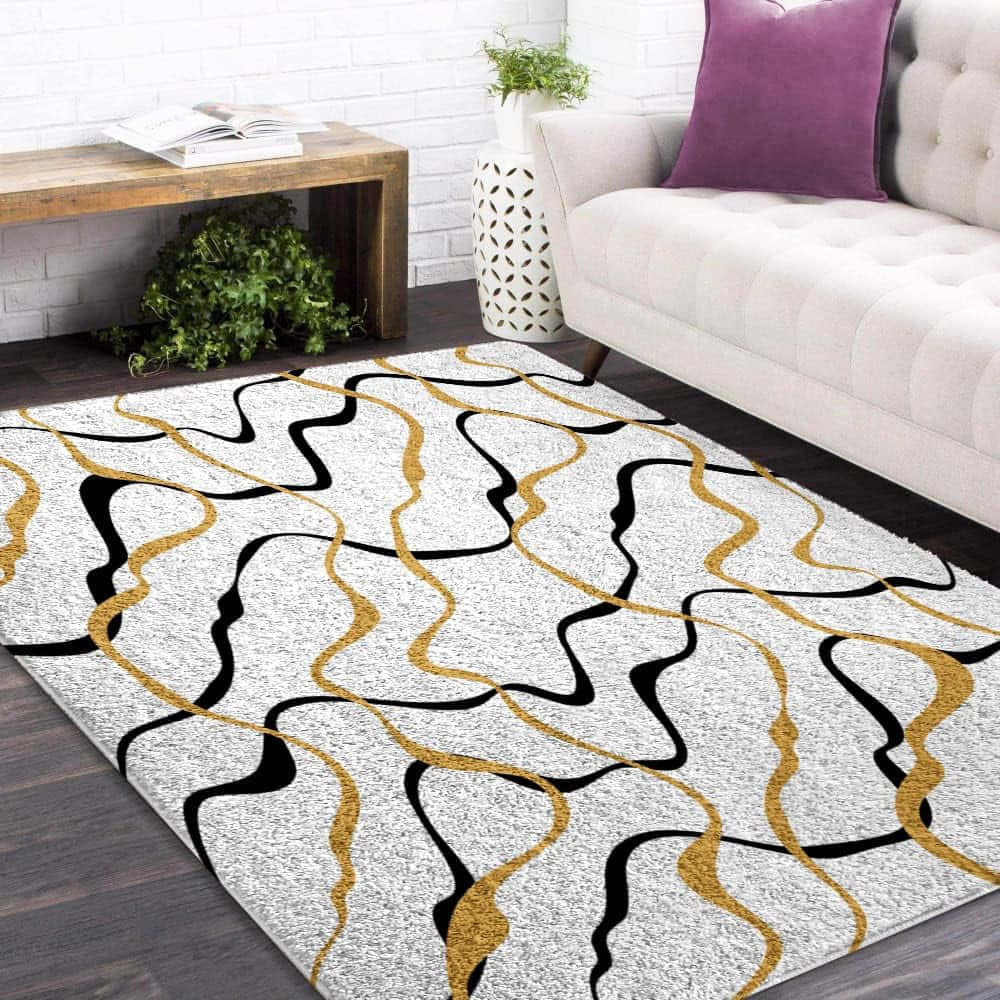 Modern Wavy Pattern Carpet Texture Wallpaper