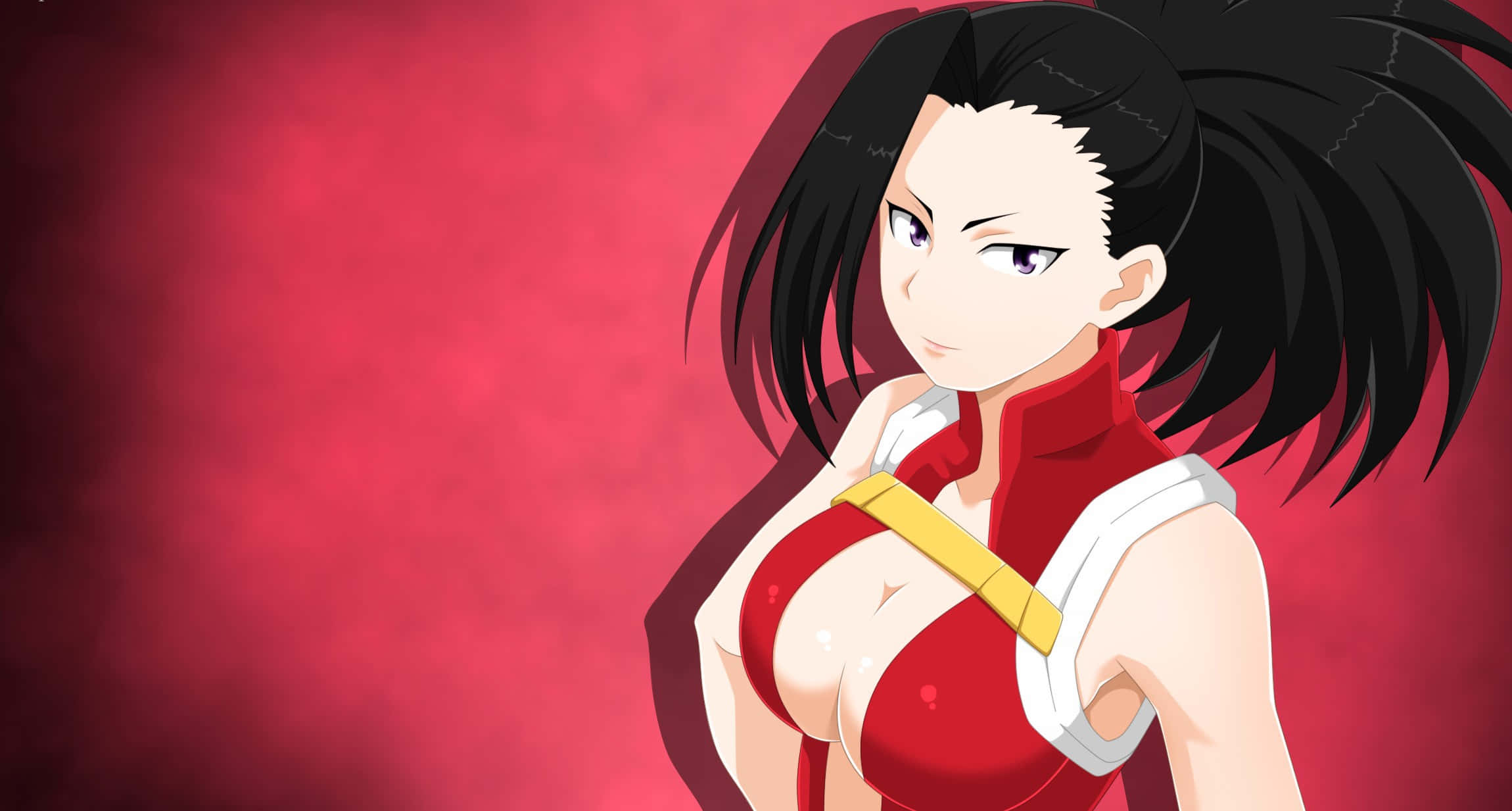 Momo Yaoyorozu Stands In Light And Darkness Wallpaper