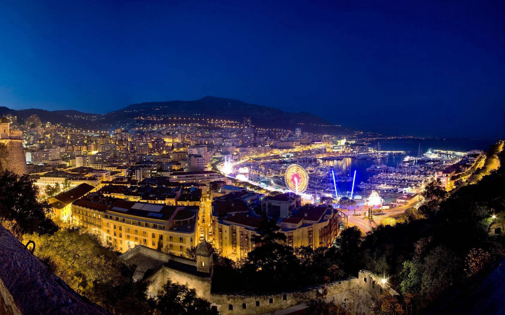 Monaco Prince's Palace At Night Wallpaper