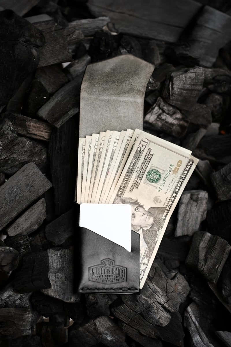 Money Clipon Charcoal Background Wallpaper