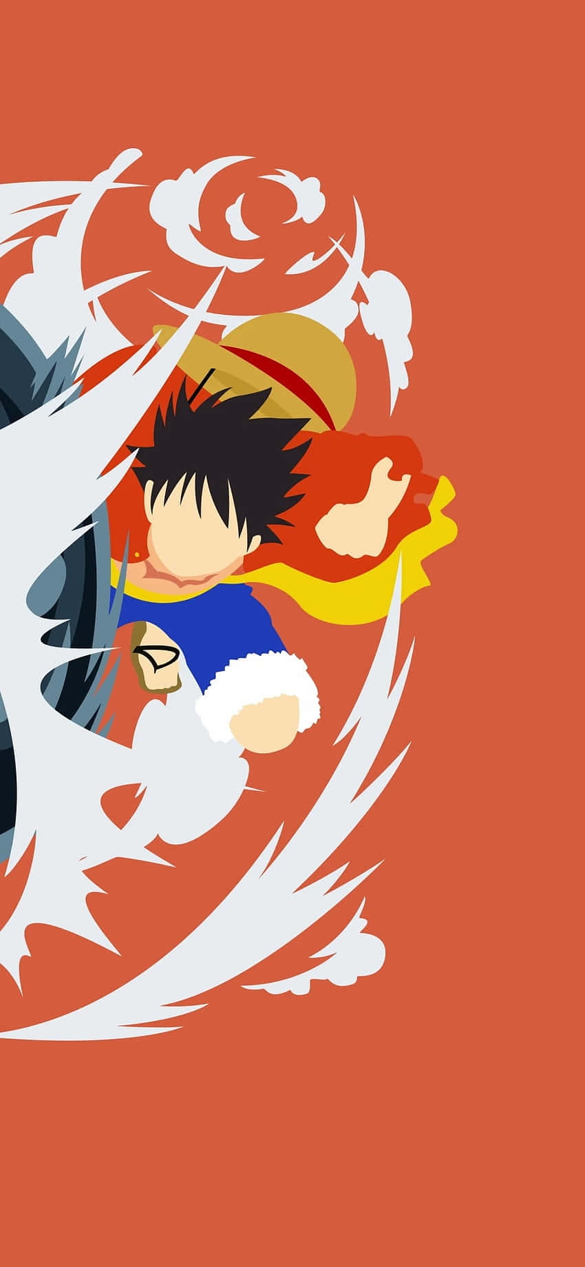 Monkey D. Luffy Orange Anime Wallpaper