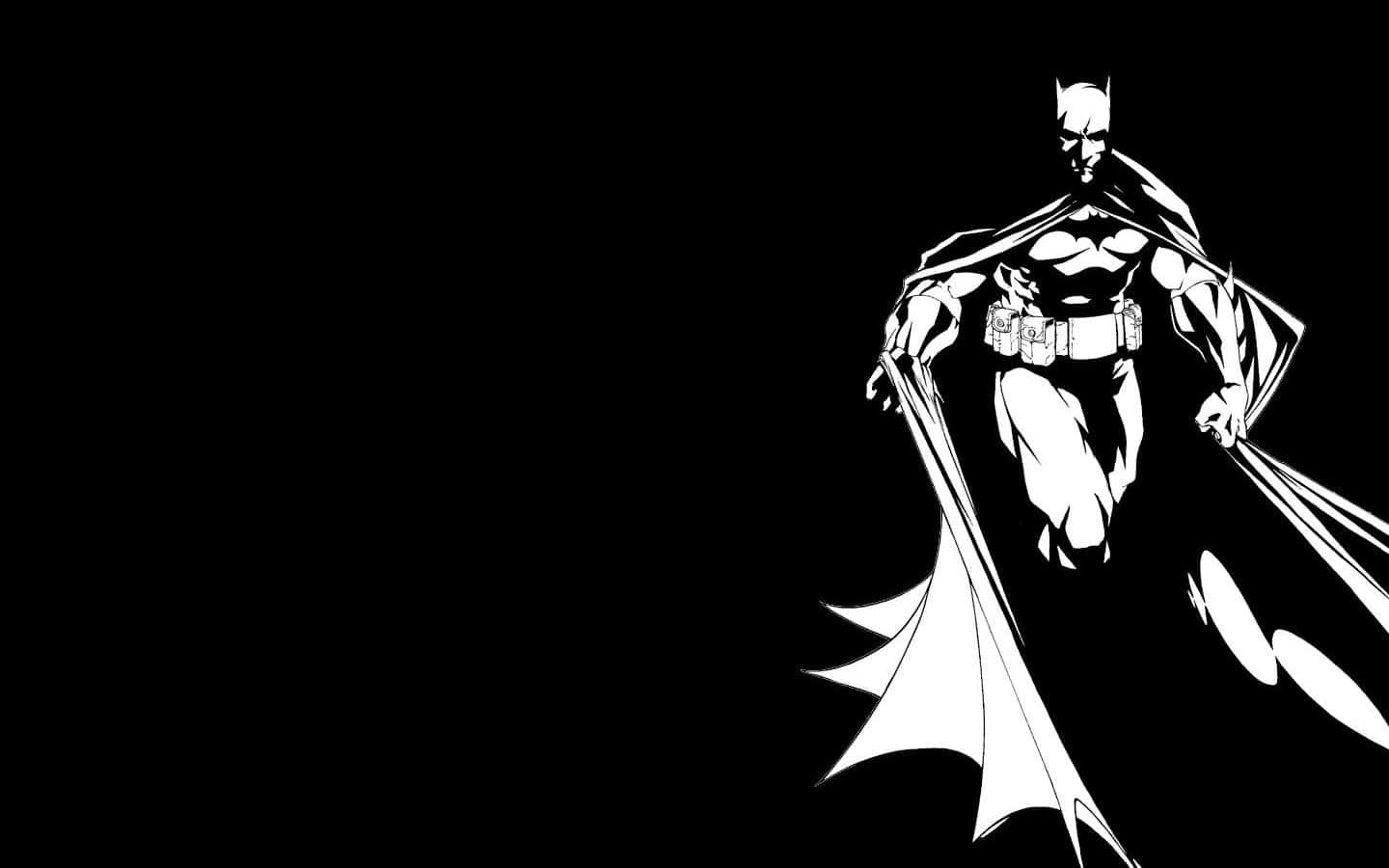 Monochromatic Batman In Action Wallpaper