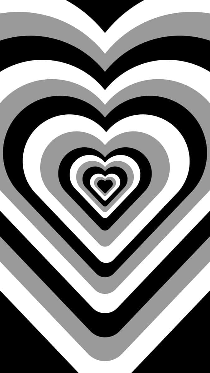 Monochrome Heart Illusion.jpg Wallpaper