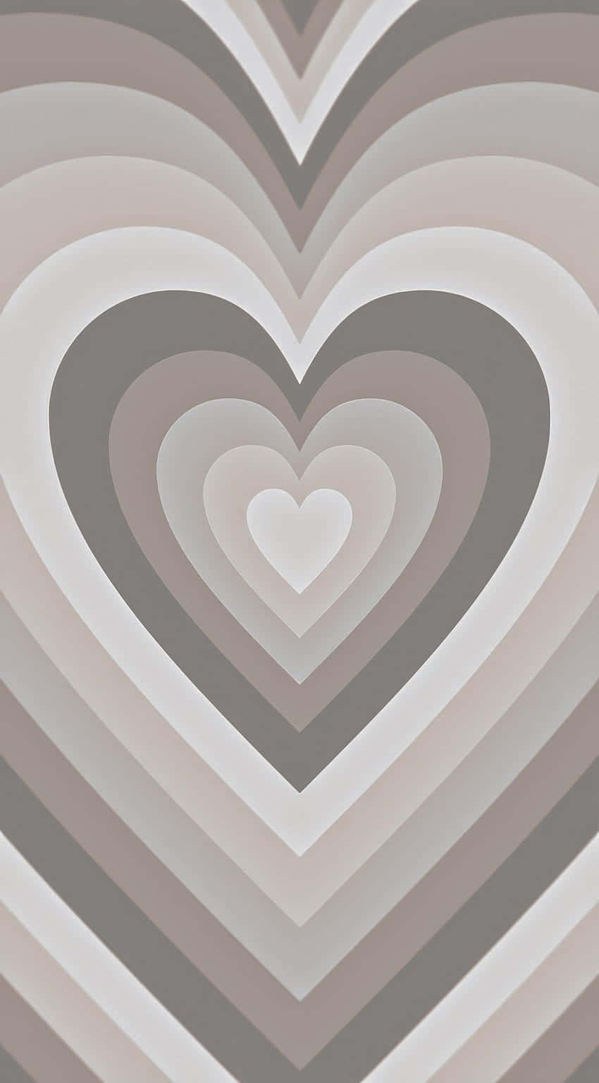 Monochrome Heart Pattern Wallpaper