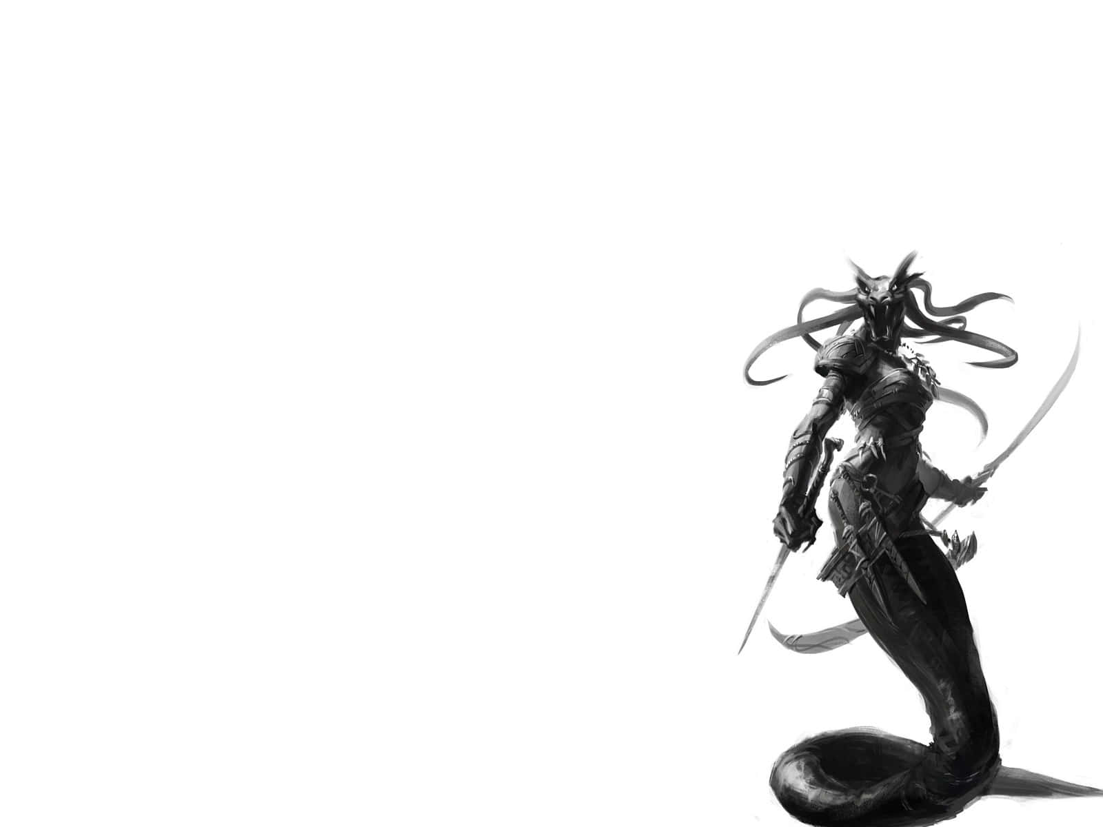 Monochrome_ Medusa_ Artwork Wallpaper