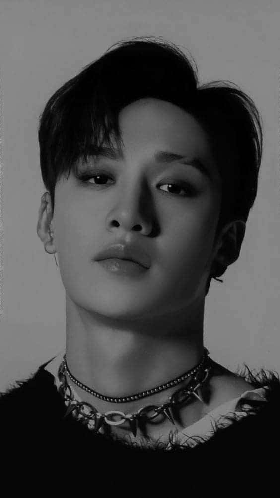 Monochrome_ Portrait_of_ Bang_ Chan Wallpaper