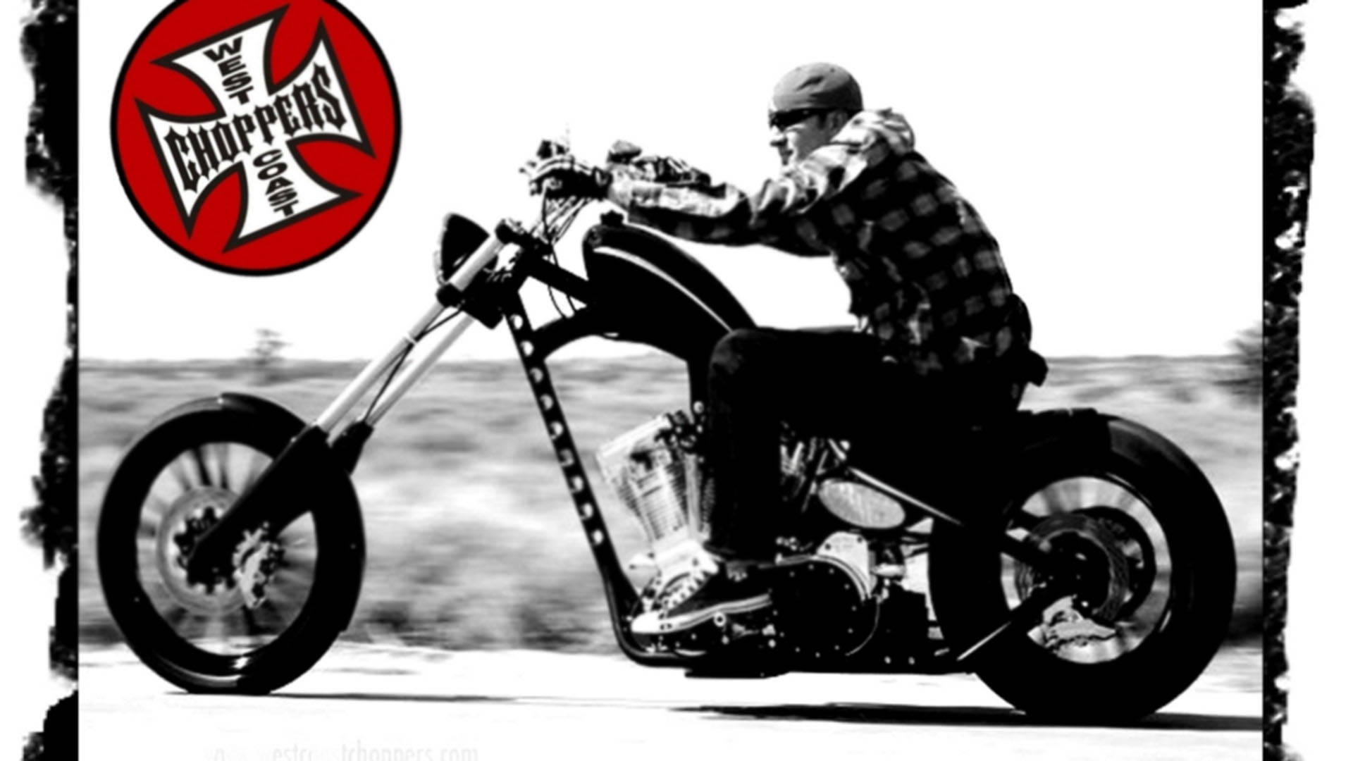 Monochrome West Coast Choppers Wallpaper