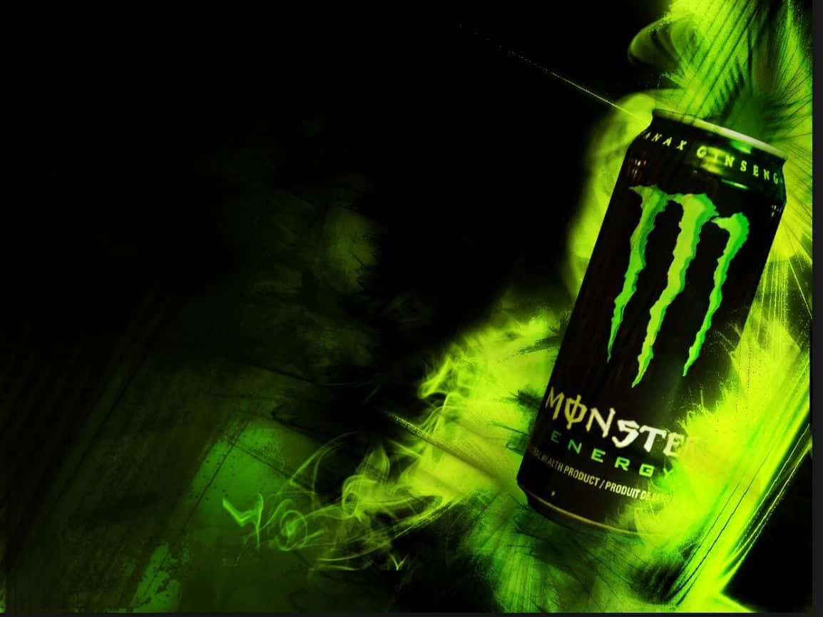 Monster Energy Drink Green Smoke Wallpaper