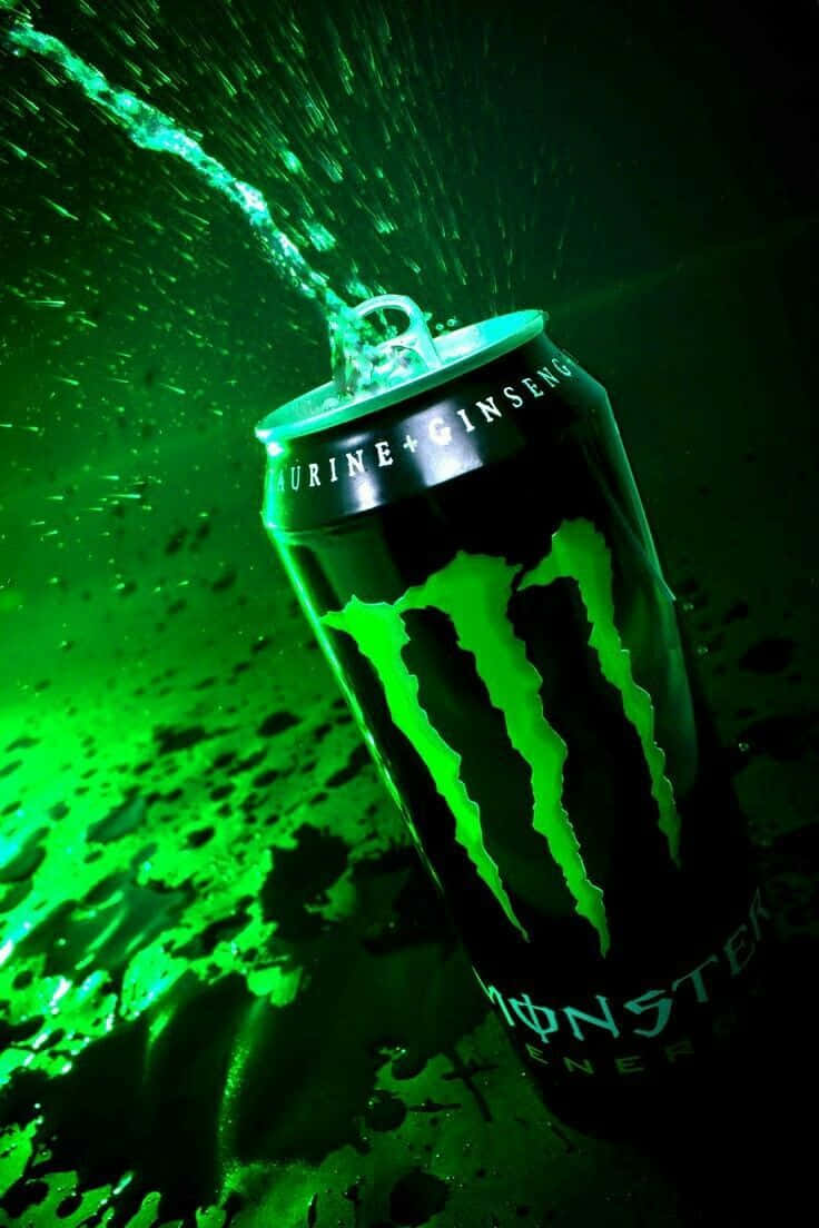 Monster Energy Explosion Green Hues Wallpaper