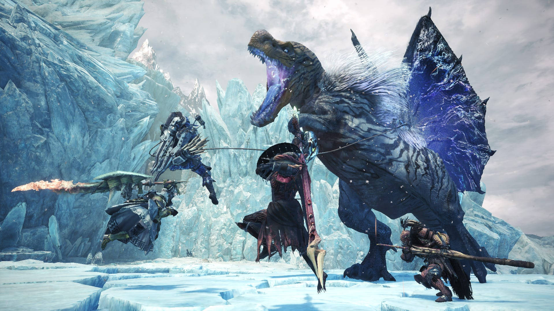 Monster Hunter World Iceborne Fulgur Anjanath Battle Wallpaper