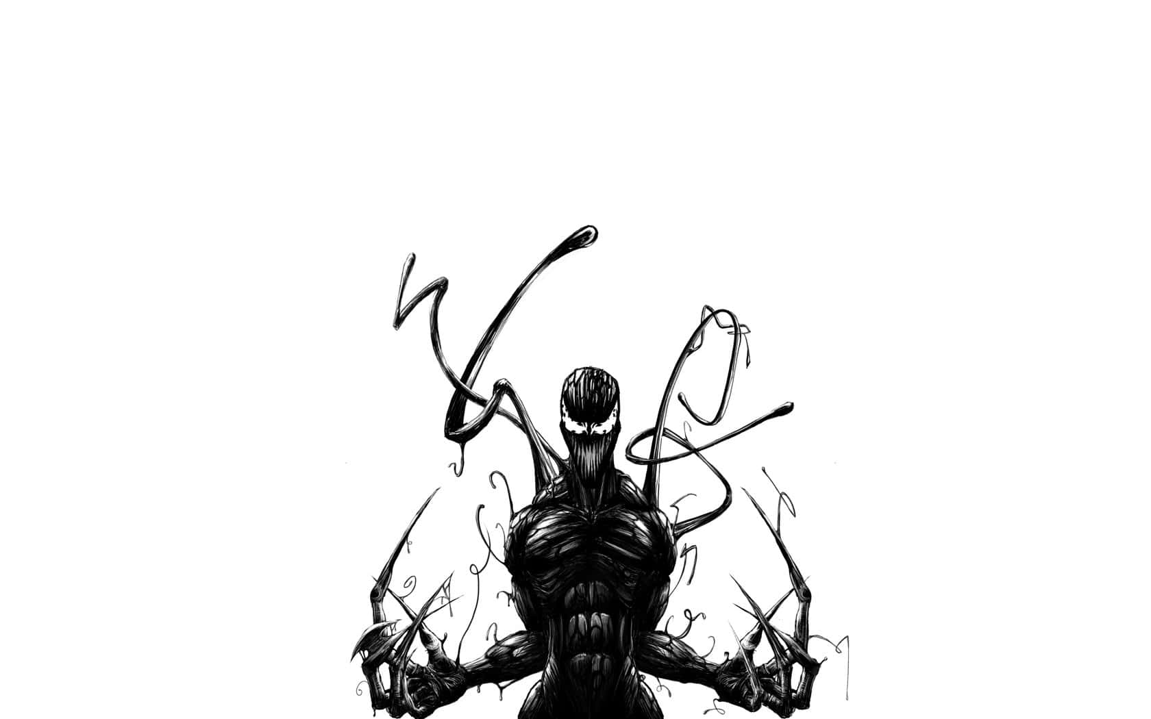 Monstrous Symbiote Sketch Wallpaper