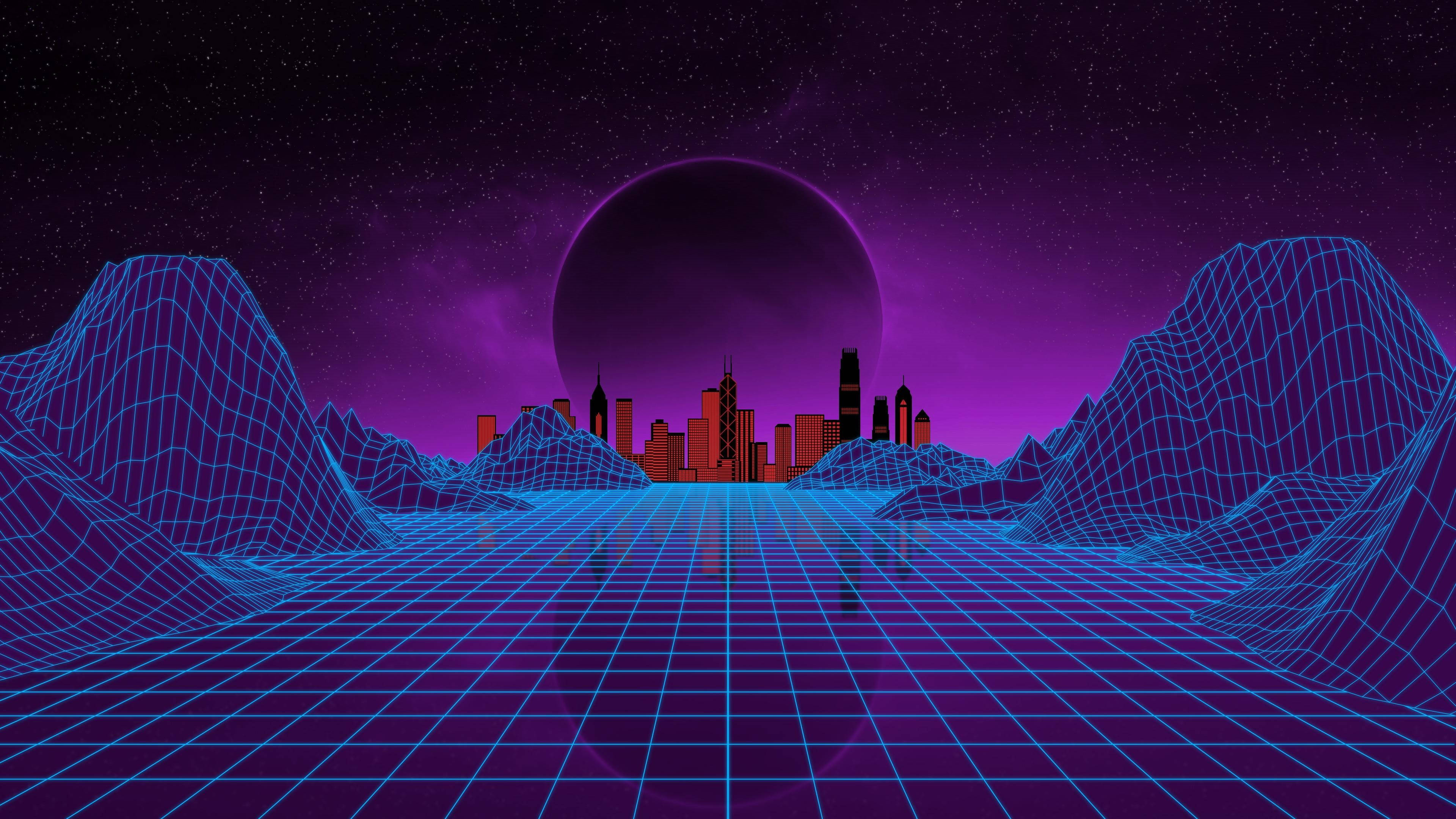 Moon Purple Aesthetic Tumblr Laptop Wallpaper