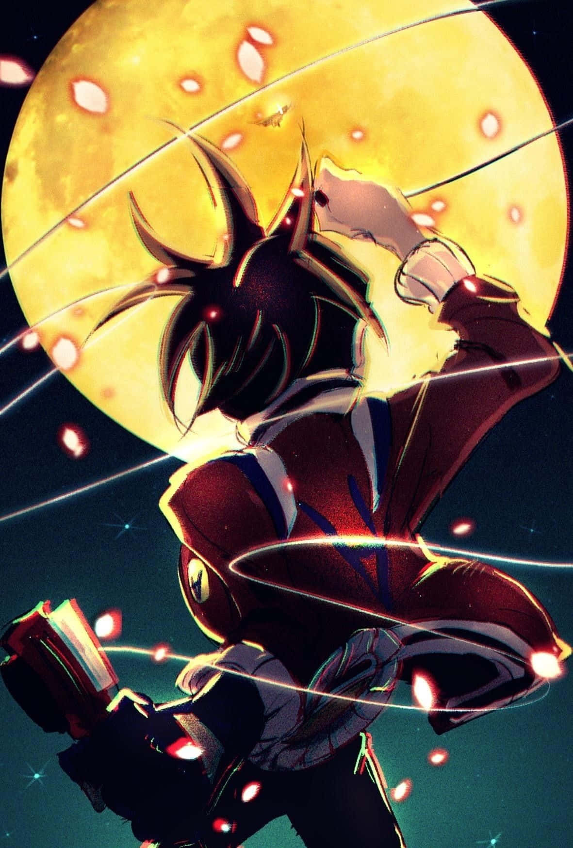 Moonlit Battle Anime Character Wallpaper