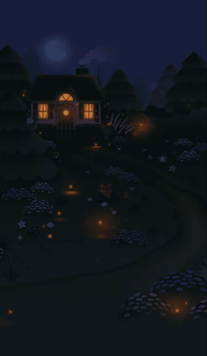 Moonlit_ Cottagecore_ Fantasy Wallpaper