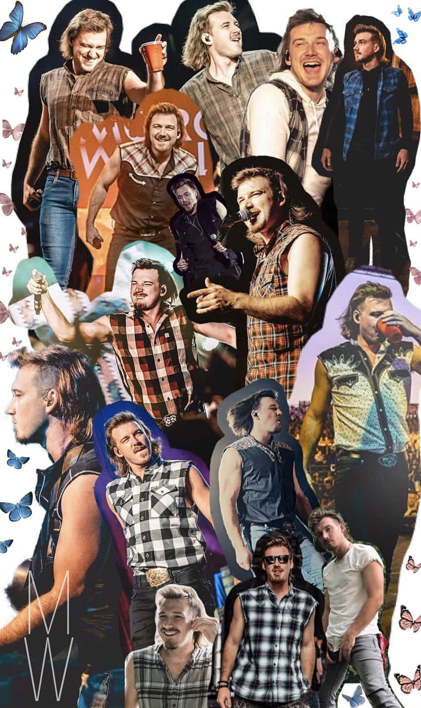 Morgan Wallen Collage Aesthetic Wallpaper