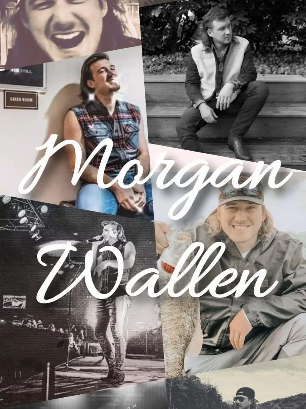 Morgan Wallen Collage Aesthetic Wallpaper