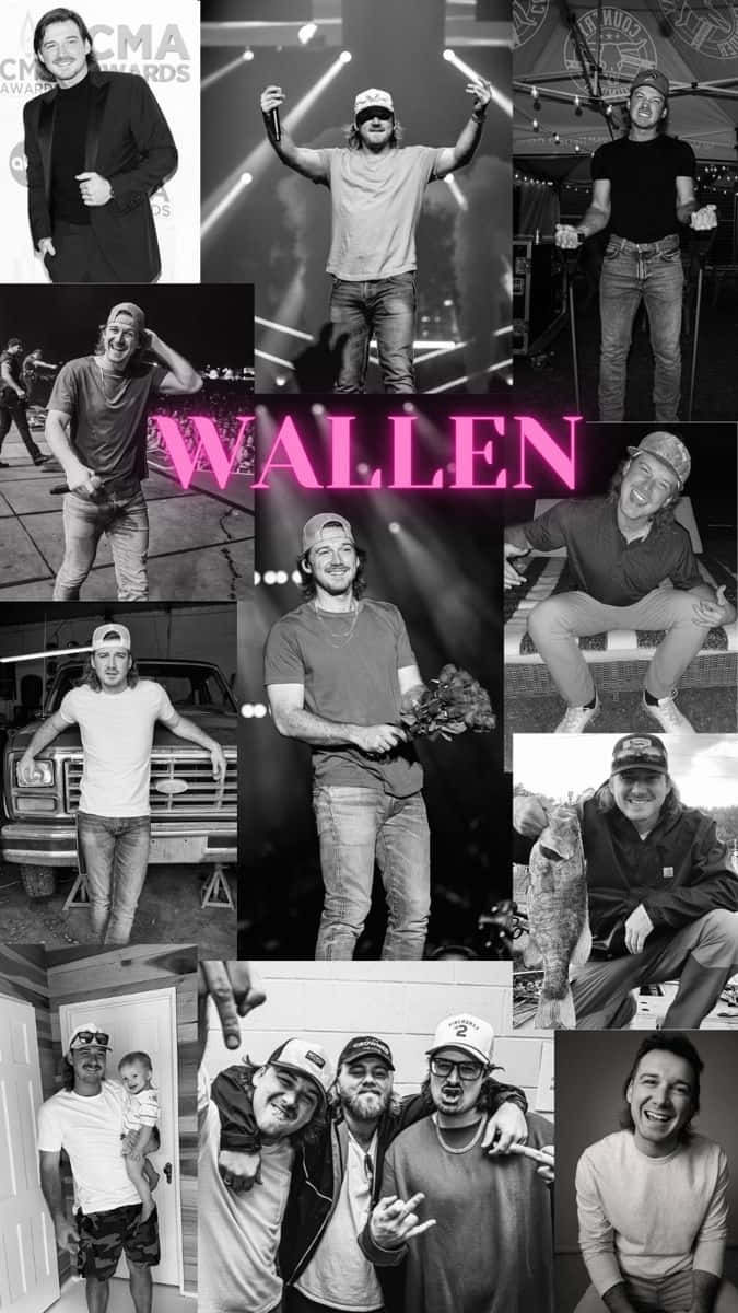 Morgan Wallen Collage Aesthetic Wallpaper