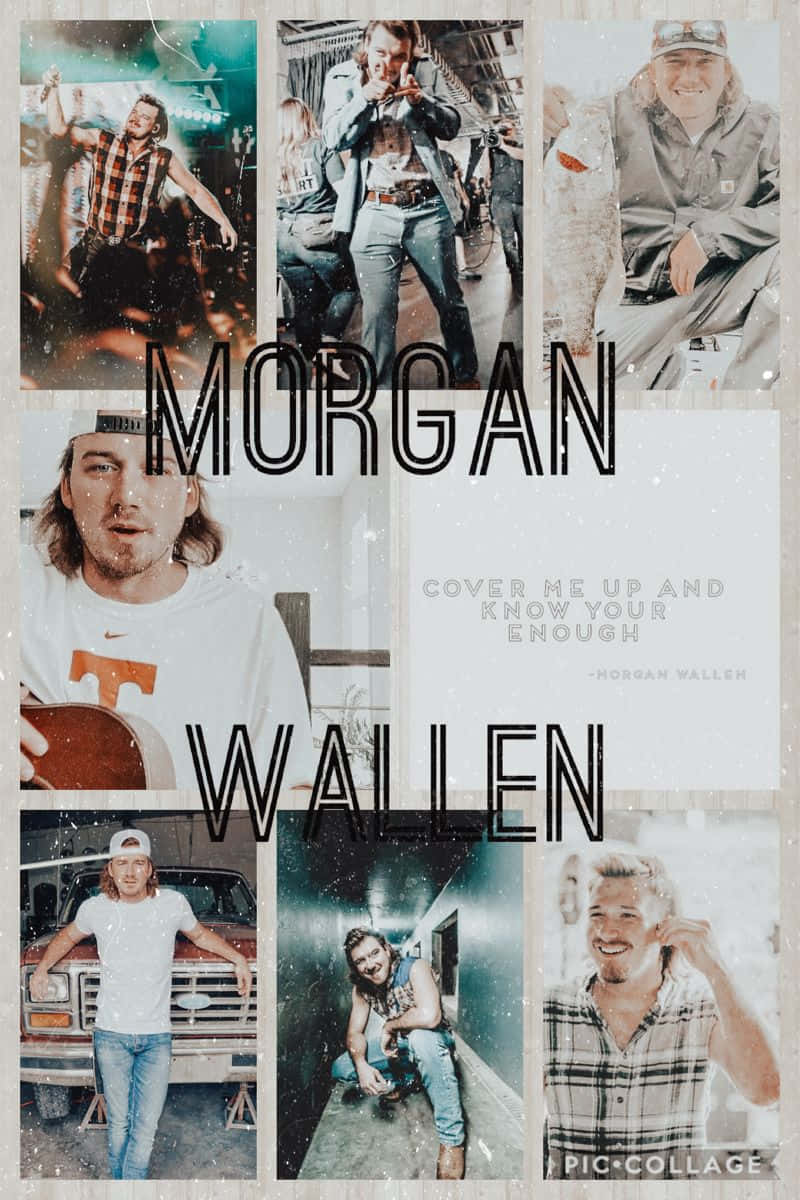 Morgan Wallen Collage Aesthetic Wallpaper