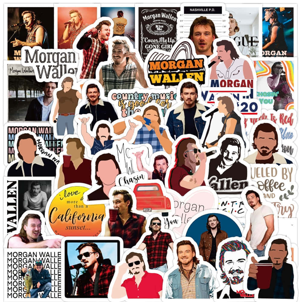 Morgan Wallen Collage Aesthetic Wallpaper