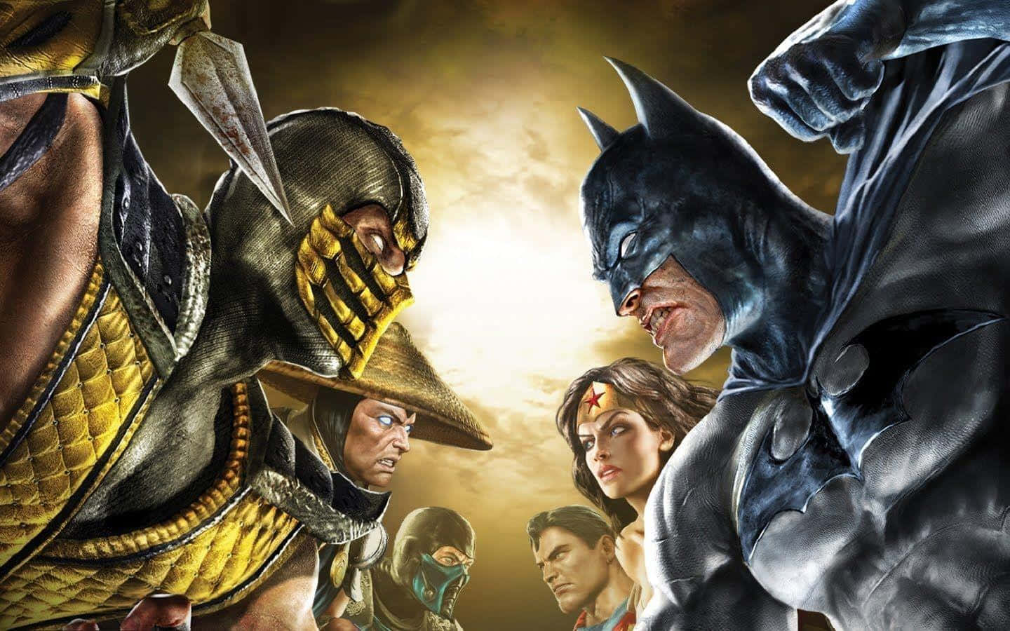 Mortal Kombat And Dc Universe Characters Face Off In An Epic Showdown Wallpaper