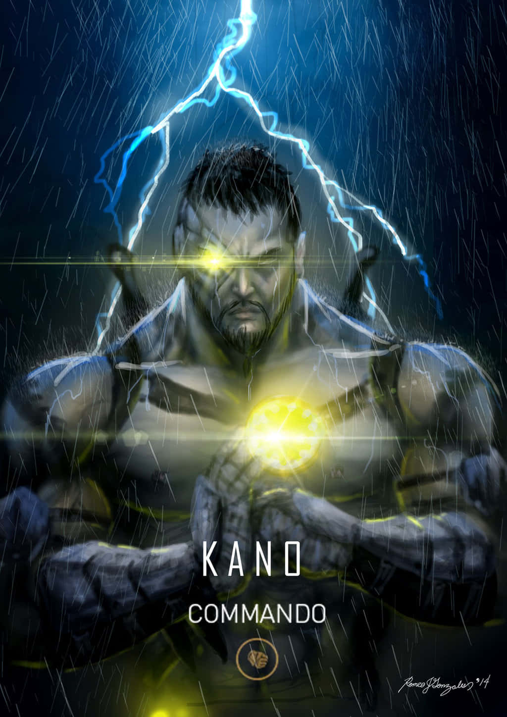 Mortal Kombat Kano Unleashing Fury Wallpaper