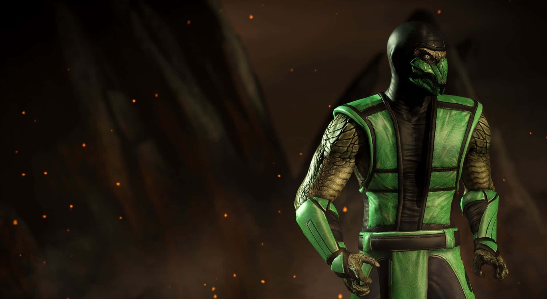 Mortal Kombat Reptile In Action Wallpaper