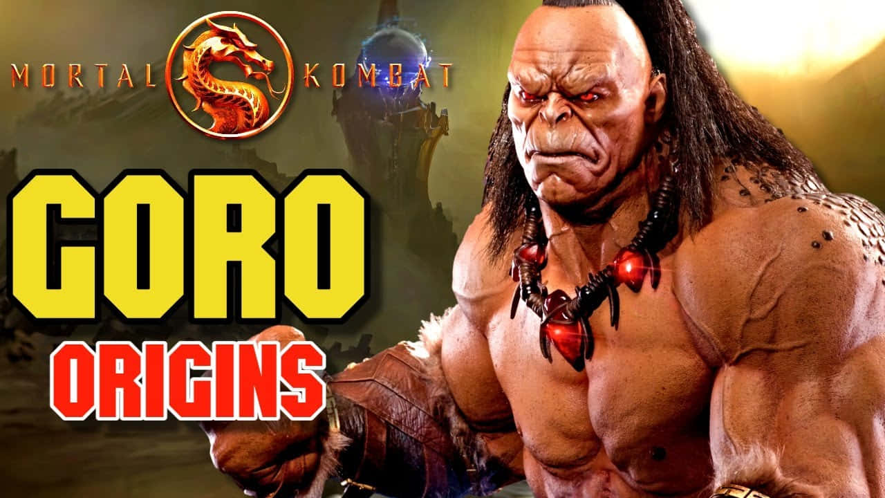 Mortal Kombat's Fearsome Goro In Action Wallpaper