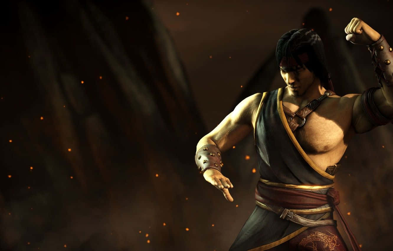 Mortal Kombat's Liu Kang Unleashes An Epic Kick Wallpaper