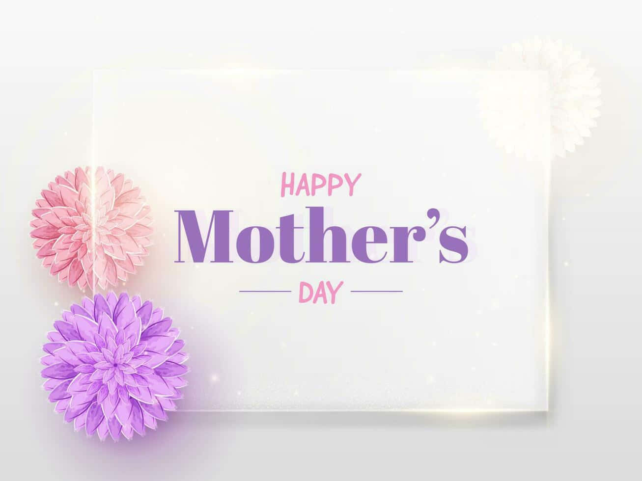 Mothers Day Cardwith Paper Flowers Wallpaper