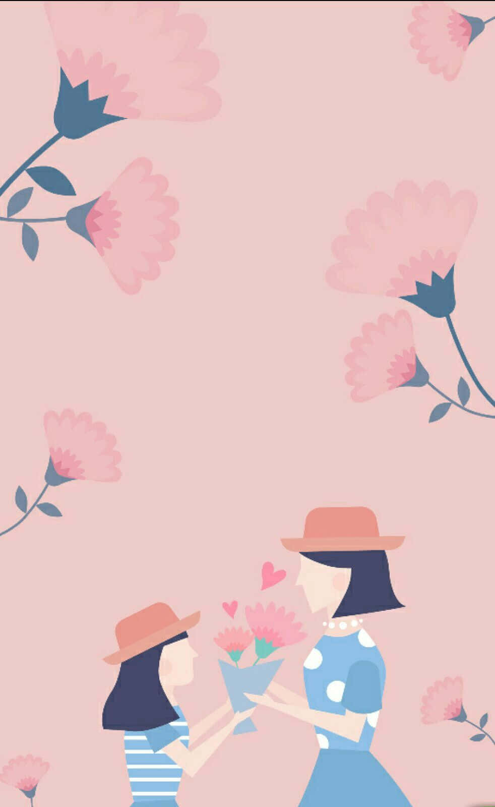 Mothers Day Floral Aesthetic Wallpaper