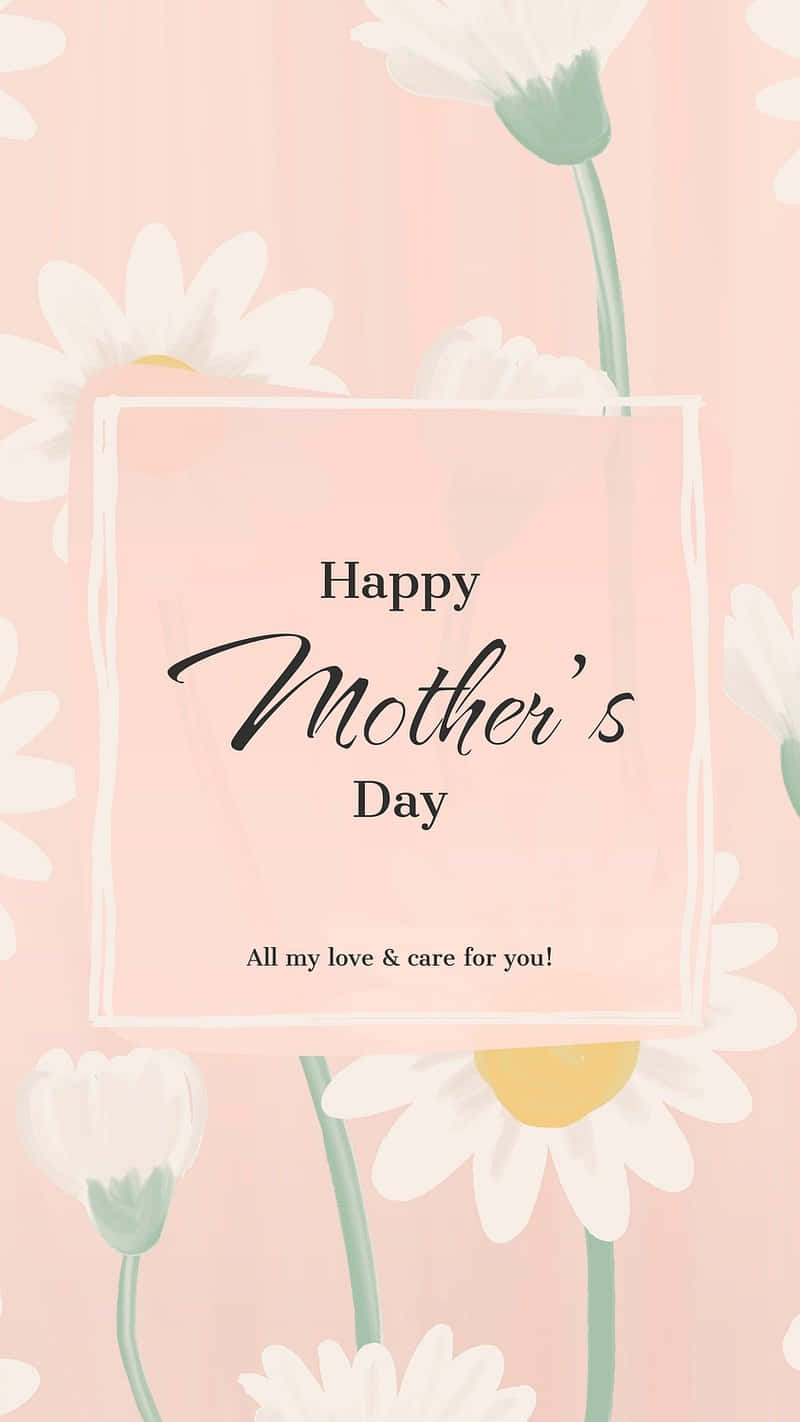 Mothers Day Floral Greeting Card Wallpaper