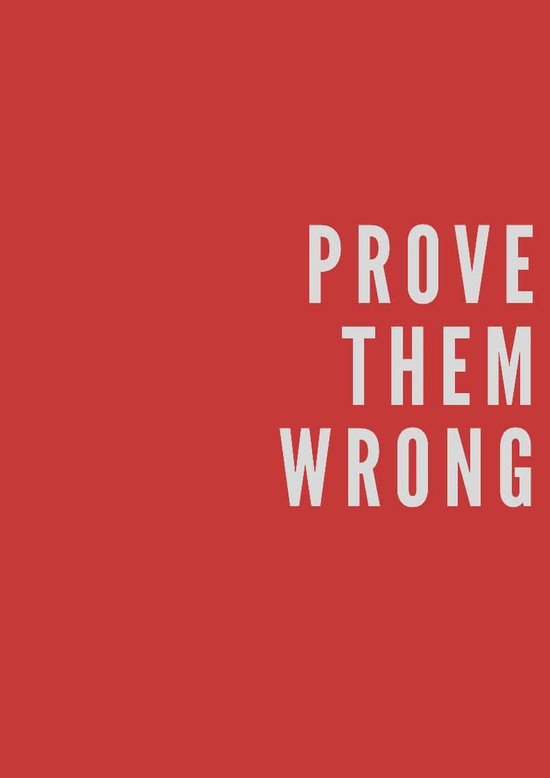 Motivational Prove Them Wrong Poster Wallpaper