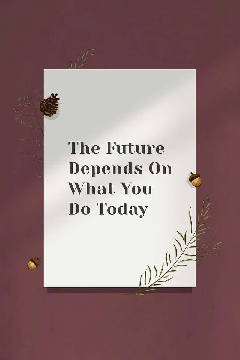 Motivational Quote Future Depends On Today Wallpaper