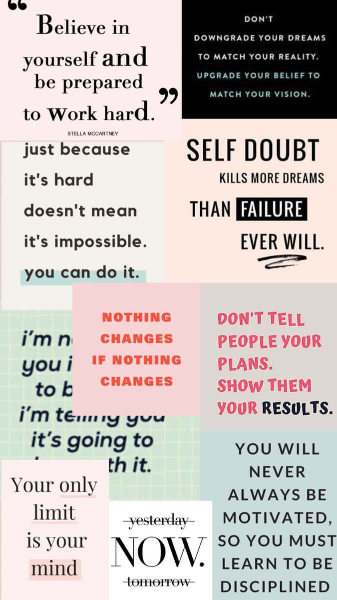 Motivational Quotes Collage Wallpaper